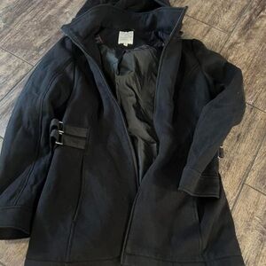 Croft & Barrow Black Coat with Hood